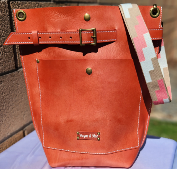 watermelon tote bag outside